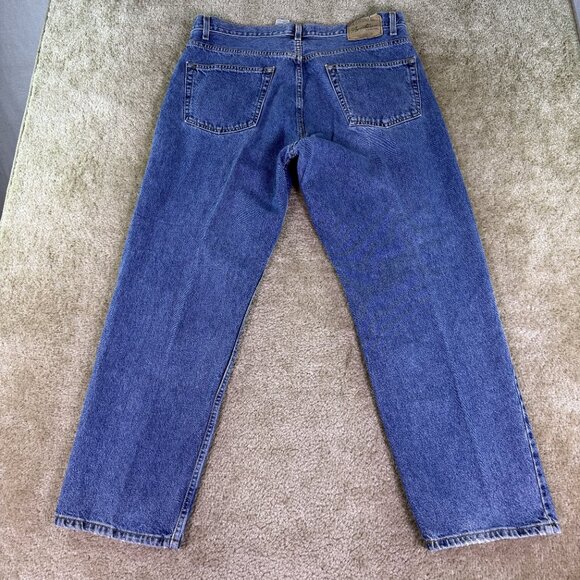 Levi Strauss Signature Mens Jeans 38x30 Blue Denim Relaxed Fit Straight Leg F054 - Picture 6 of 12